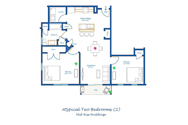 A Midrise Typical 1 BR
