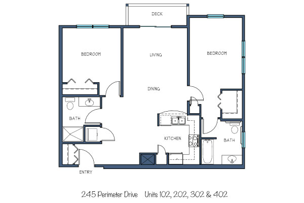 245 Perimeter Drive Unit 102, 202, 302, 402