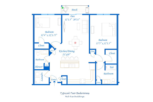 A Midrise Typical 1 BR